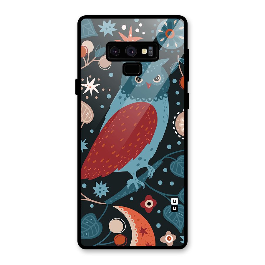 Nordic Arts Owl Glass Back Case for Galaxy Note 9
