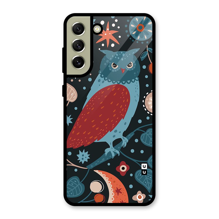 Nordic Arts Owl Glass Back Case for Galaxy S21 FE 5G
