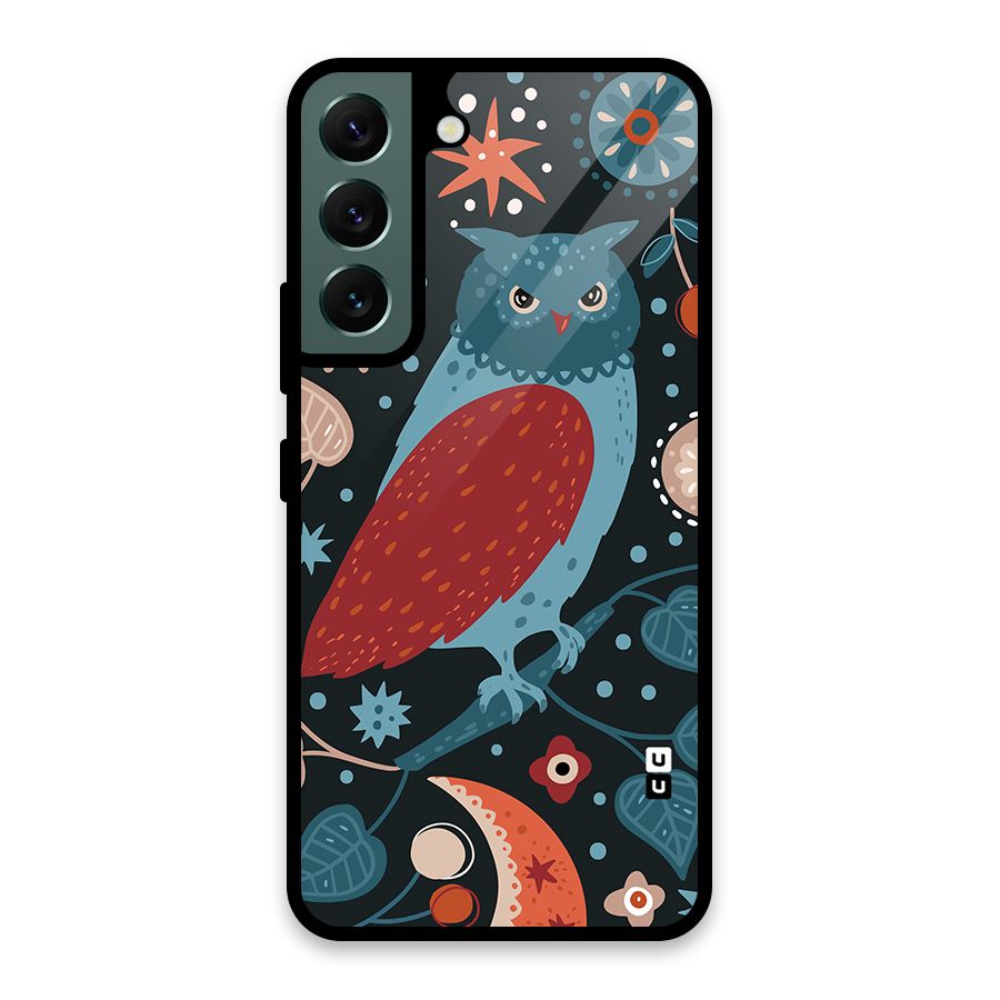 Nordic Arts Owl Glass Back Case for Galaxy S22 5G