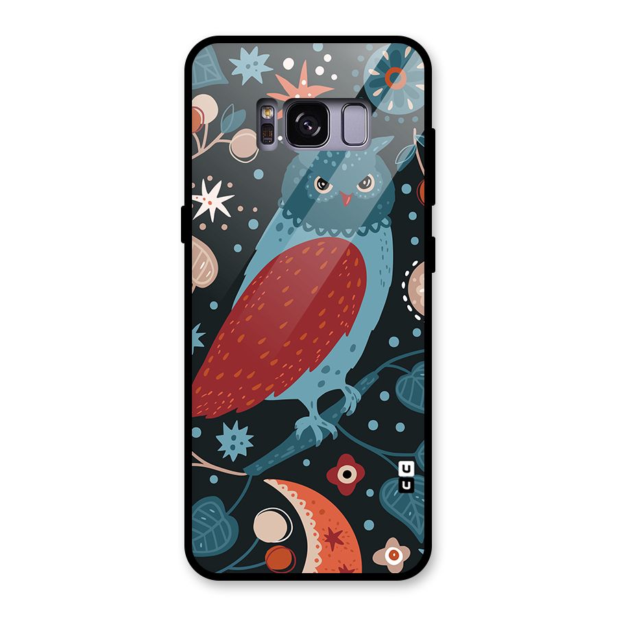 Nordic Arts Owl Glass Back Case for Galaxy S8