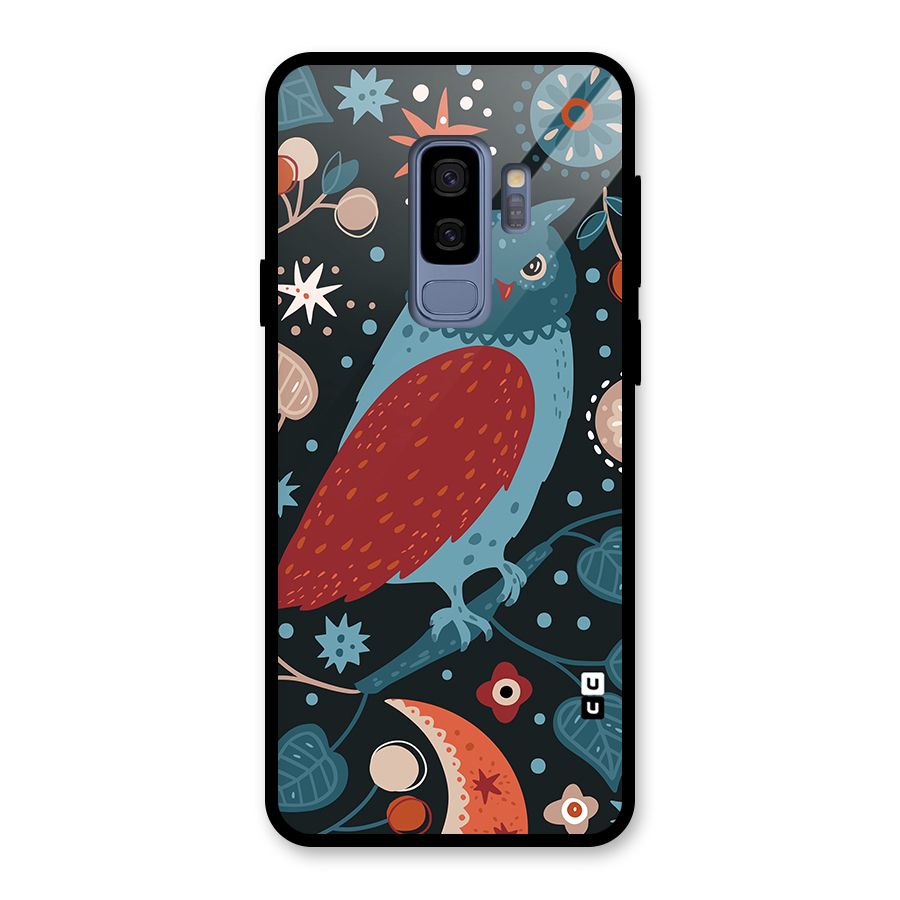 Nordic Arts Owl Glass Back Case for Galaxy S9 Plus