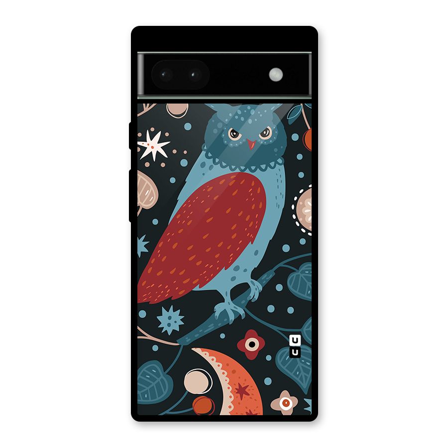 Nordic Arts Owl Glass Back Case for Google Pixel 6a