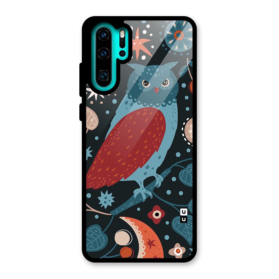 Nordic Arts Owl Glass Back Case for Huawei P30 Pro