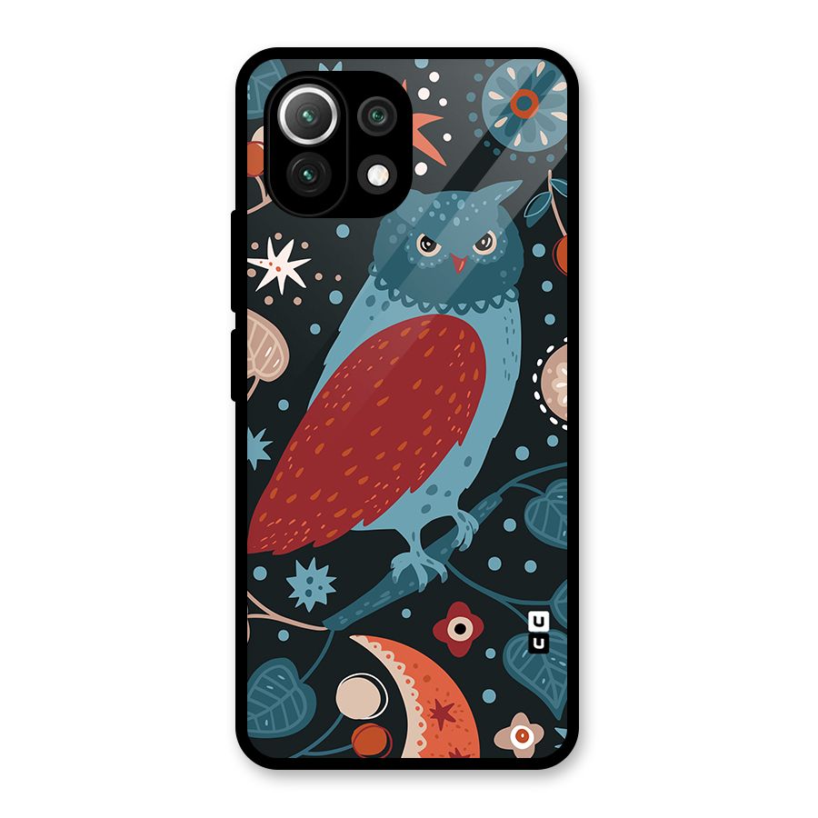 Nordic Arts Owl Glass Back Case for Mi 11 Lite