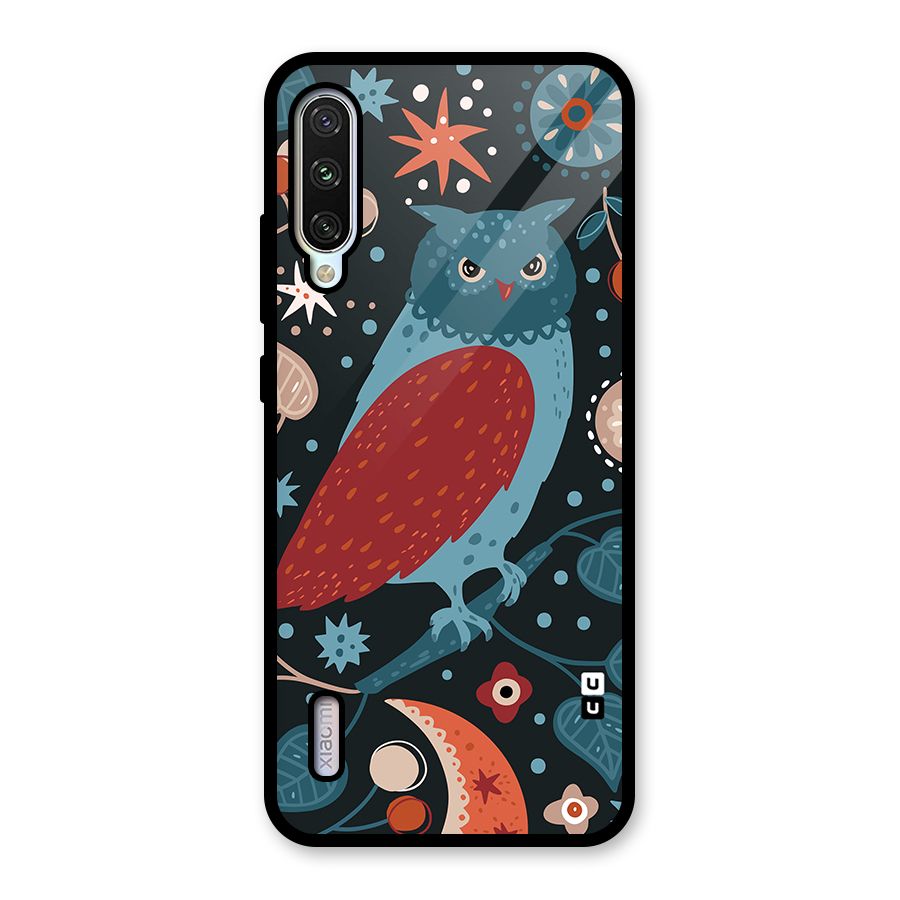 Nordic Arts Owl Glass Back Case for Mi A3