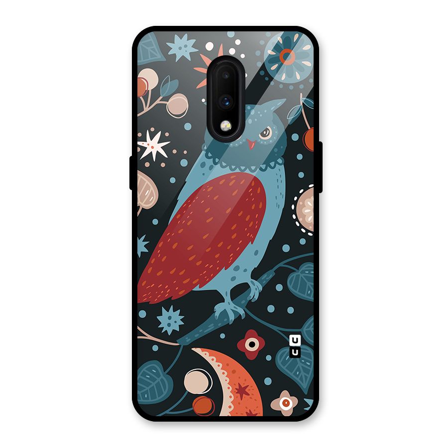 Nordic Arts Owl Glass Back Case for OnePlus 7
