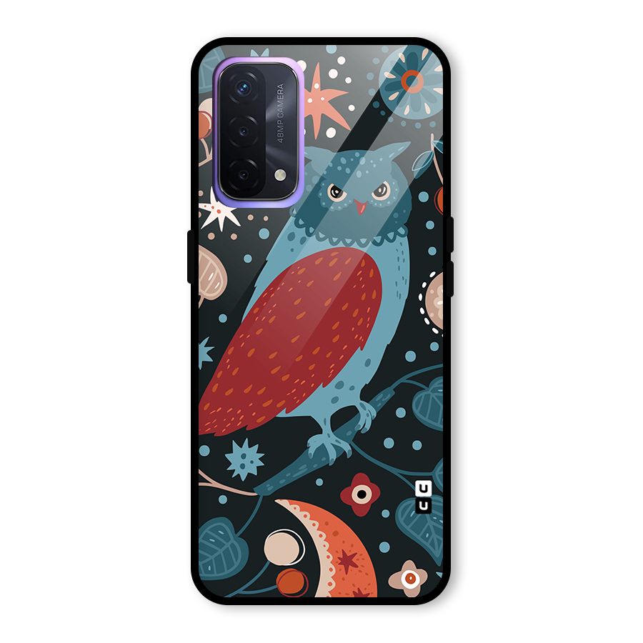 Nordic Arts Owl Glass Back Case for Oppo A74 5G