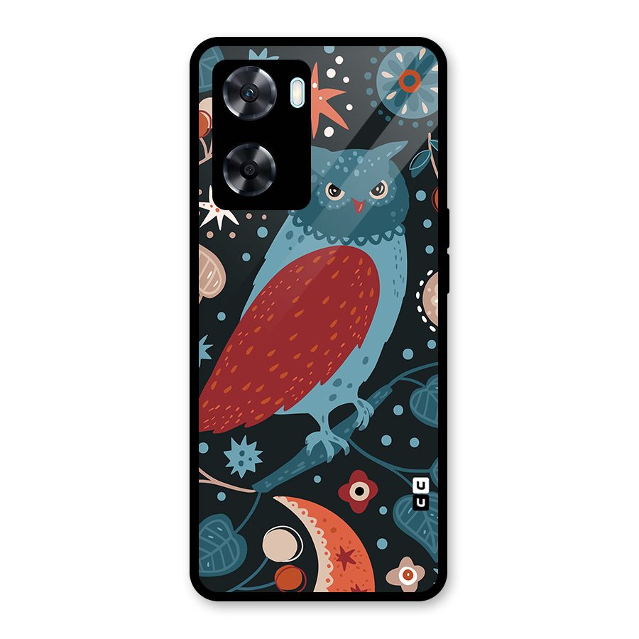 Nordic Arts Owl Glass Back Case for Oppo A77