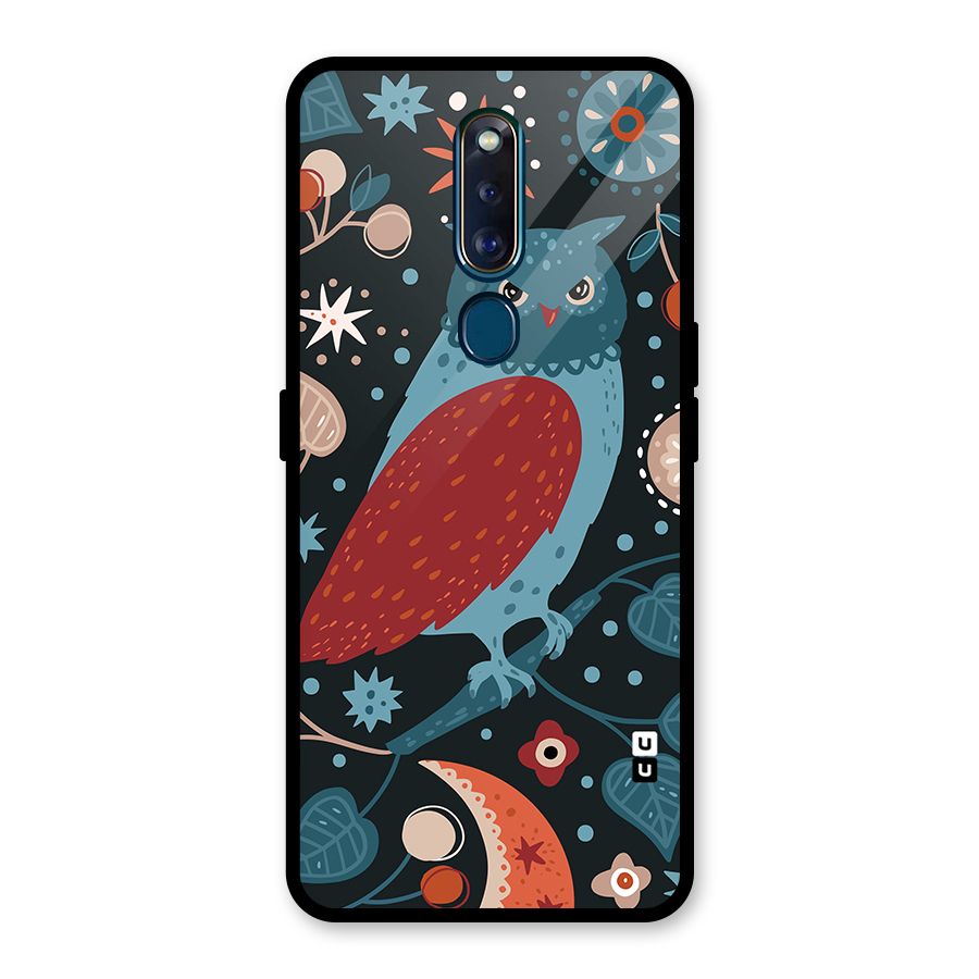 Nordic Arts Owl Glass Back Case for Oppo F11 Pro