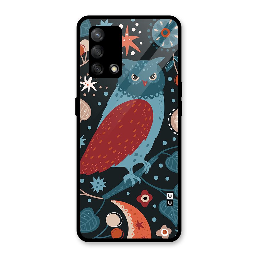 Nordic Arts Owl Glass Back Case for Oppo F19