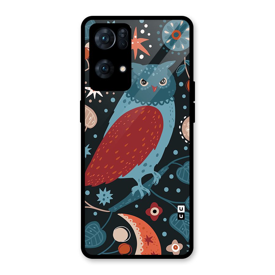 Nordic Arts Owl Glass Back Case for Oppo Reno7 Pro 5G