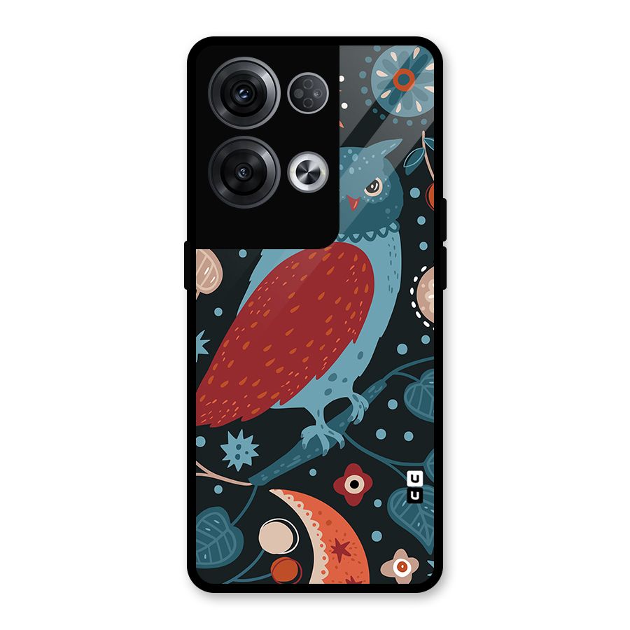 Nordic Arts Owl Glass Back Case for Oppo Reno8 Pro 5G