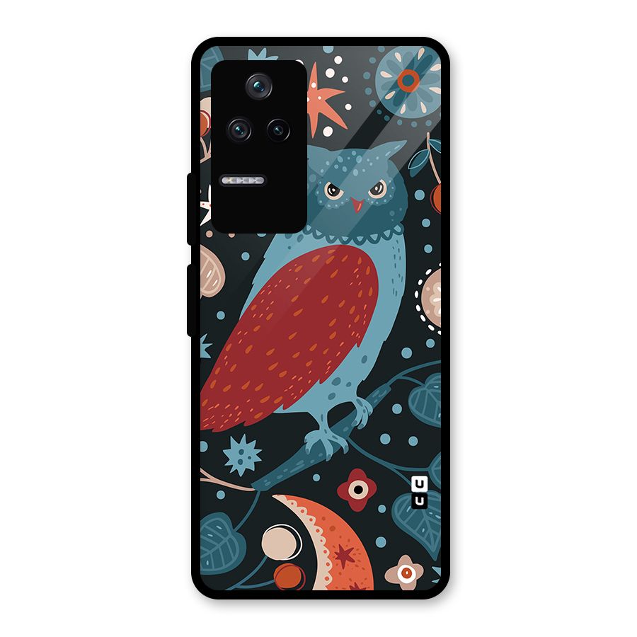 Nordic Arts Owl Glass Back Case for Poco F4 5G