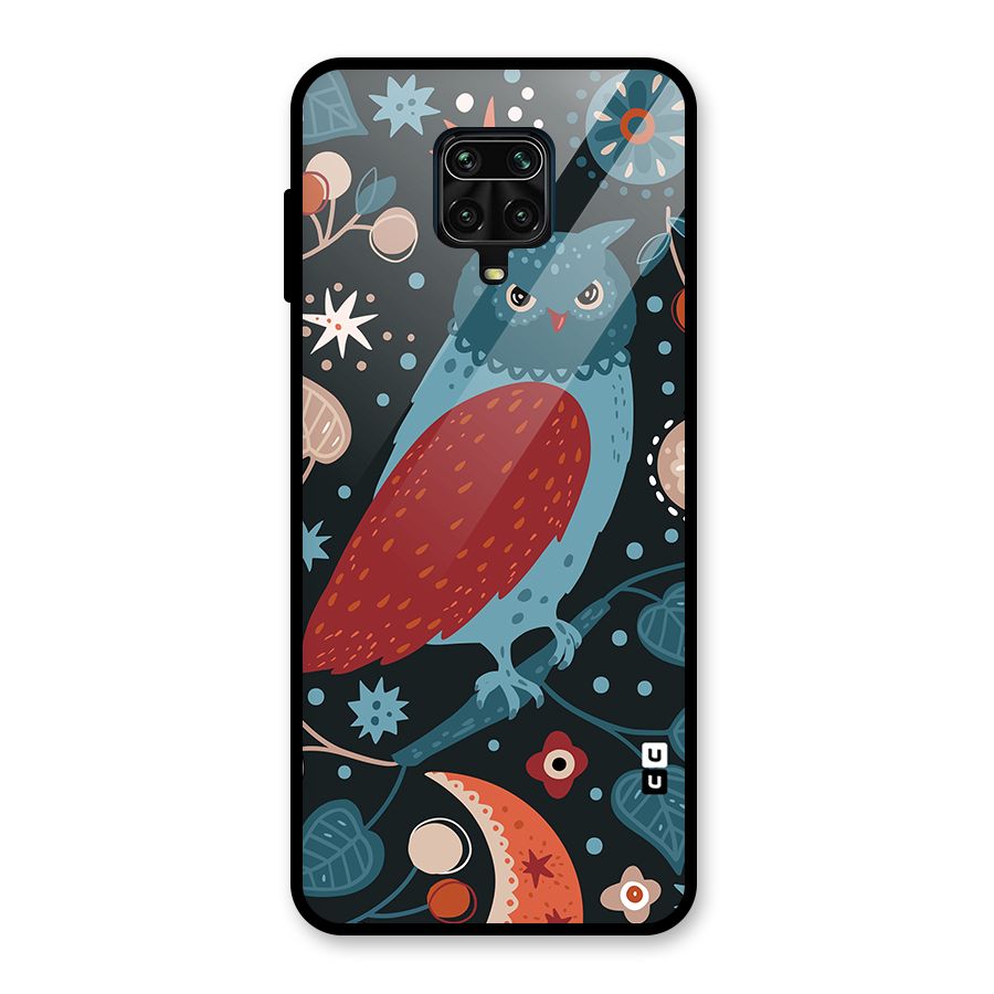 Nordic Arts Owl Glass Back Case for Poco M2 Pro