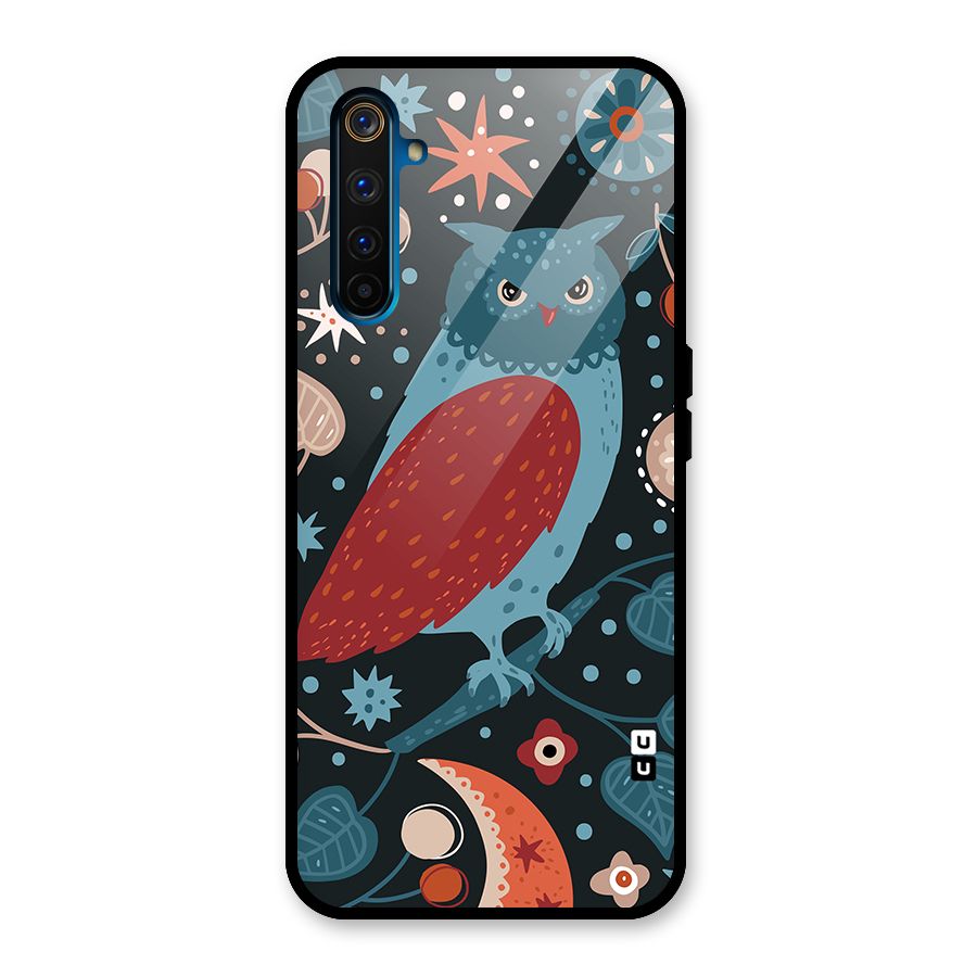 Nordic Arts Owl Glass Back Case for Realme 6 Pro