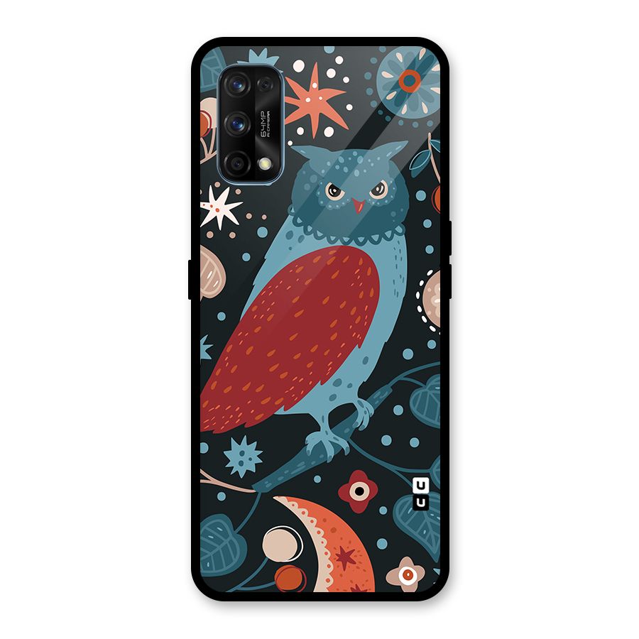 Nordic Arts Owl Glass Back Case for Realme 7 Pro