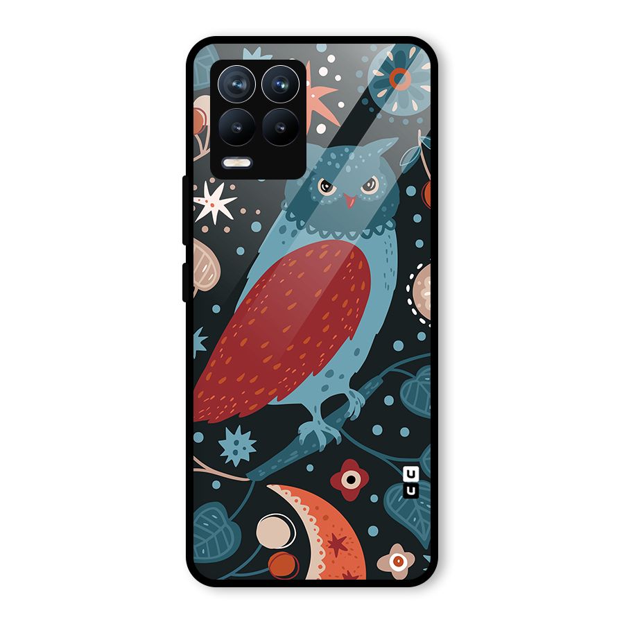 Nordic Arts Owl Glass Back Case for Realme 8 Pro