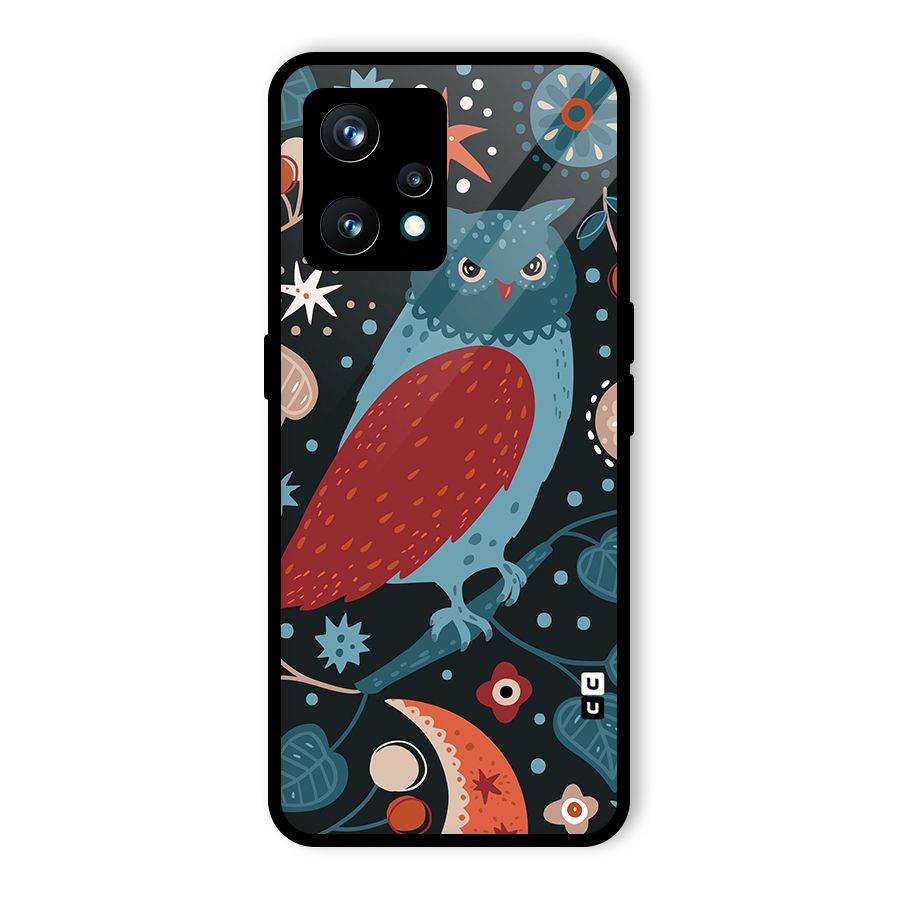 Nordic Arts Owl Glass Back Case for Realme 9 Pro Plus 5G