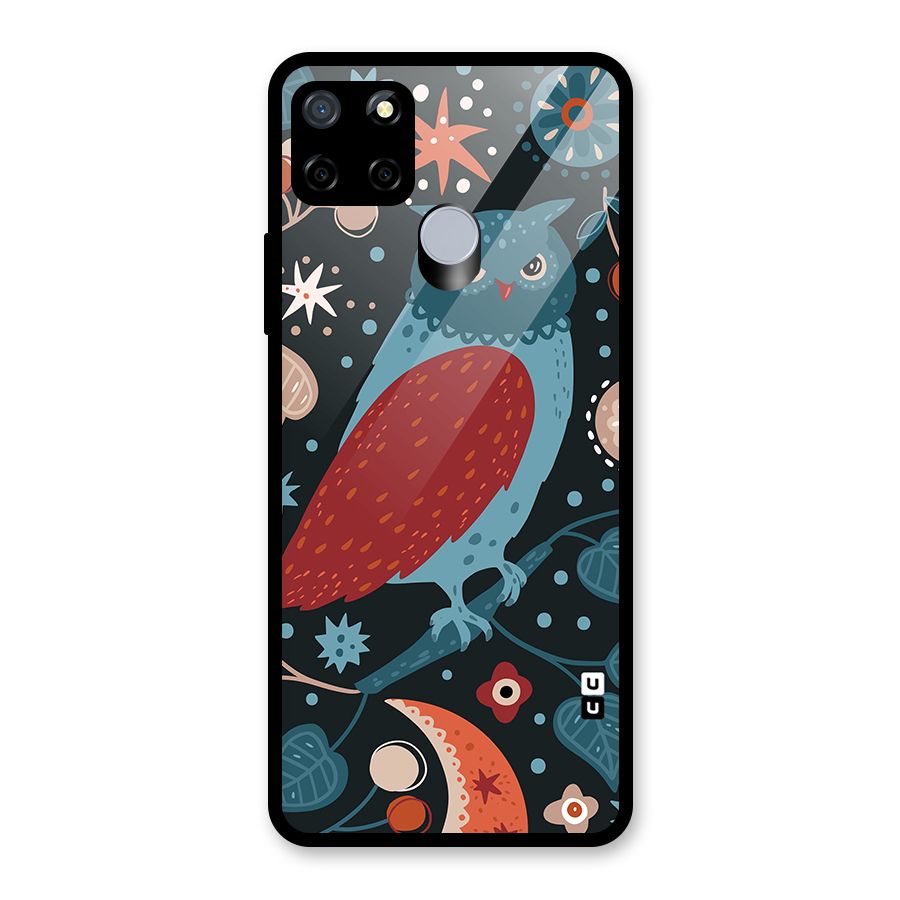 Nordic Arts Owl Glass Back Case for Realme C12
