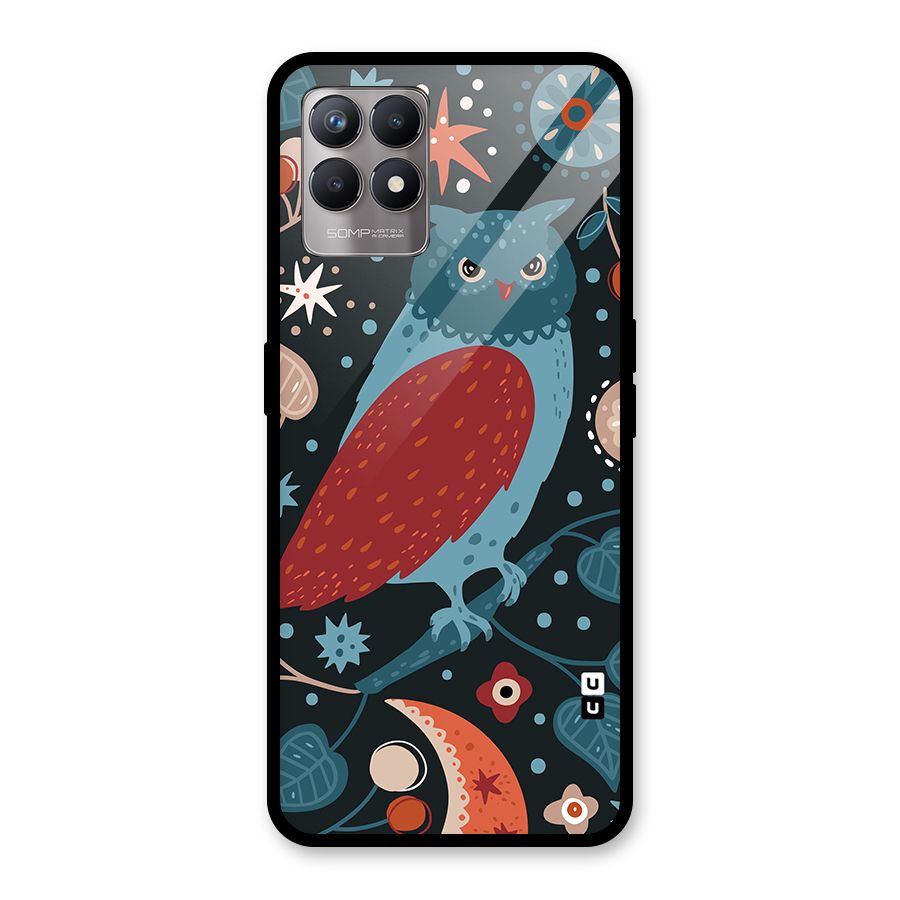 Nordic Arts Owl Glass Back Case for Realme Narzo 50