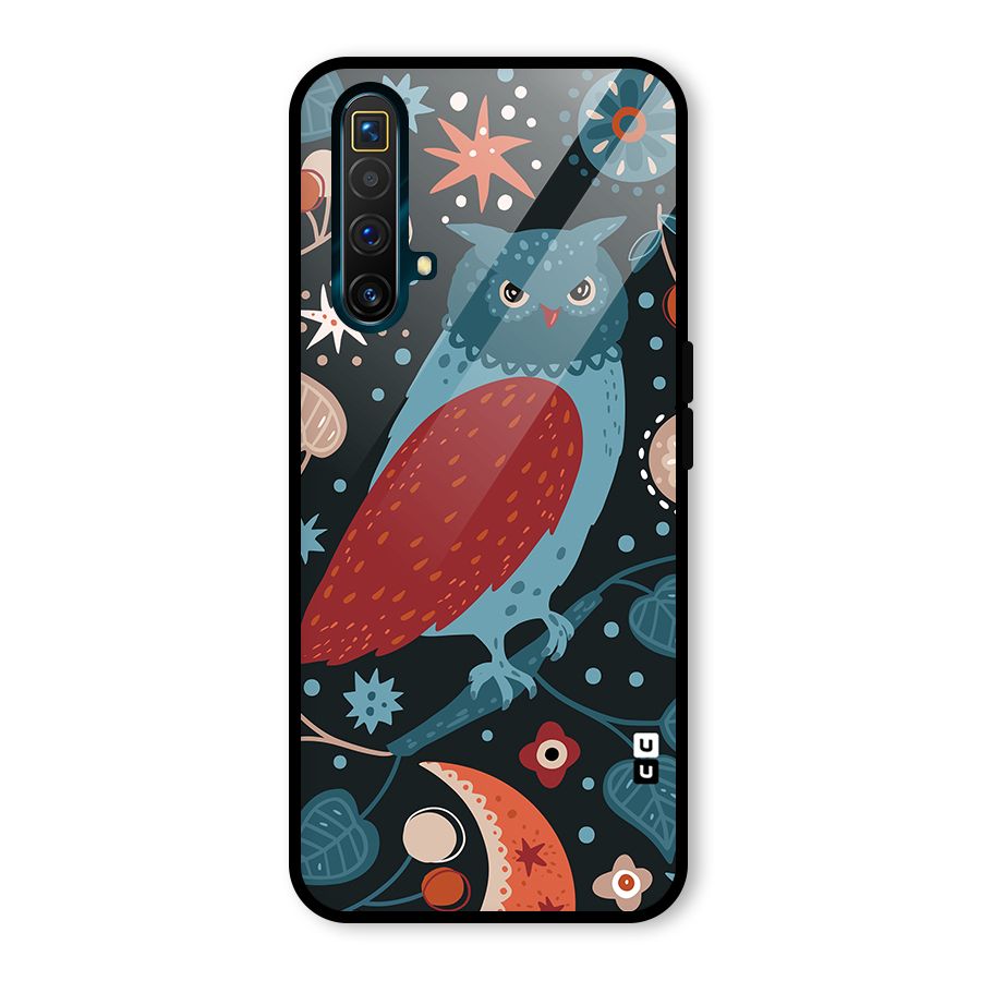Nordic Arts Owl Glass Back Case for Realme X3