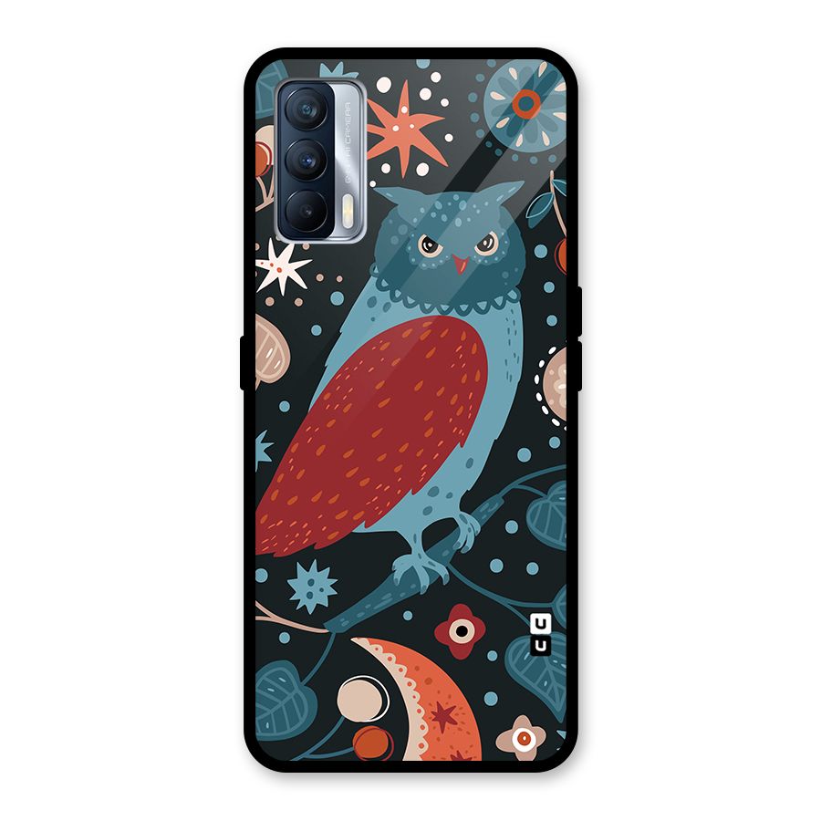 Nordic Arts Owl Glass Back Case for Realme X7