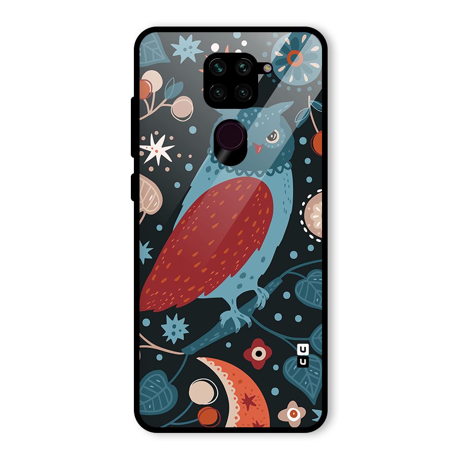 Nordic Arts Owl Glass Back Case for Redmi Note 9
