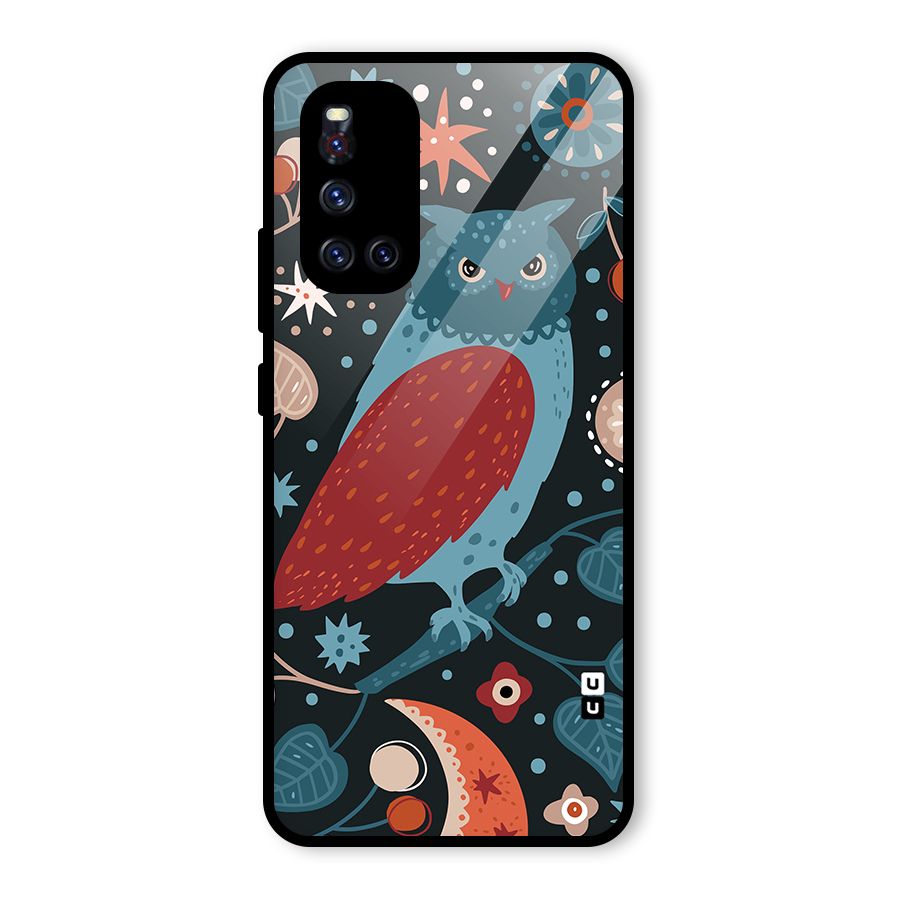 Nordic Arts Owl Glass Back Case for Vivo V19