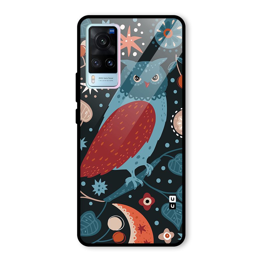 Nordic Arts Owl Glass Back Case for Vivo X60