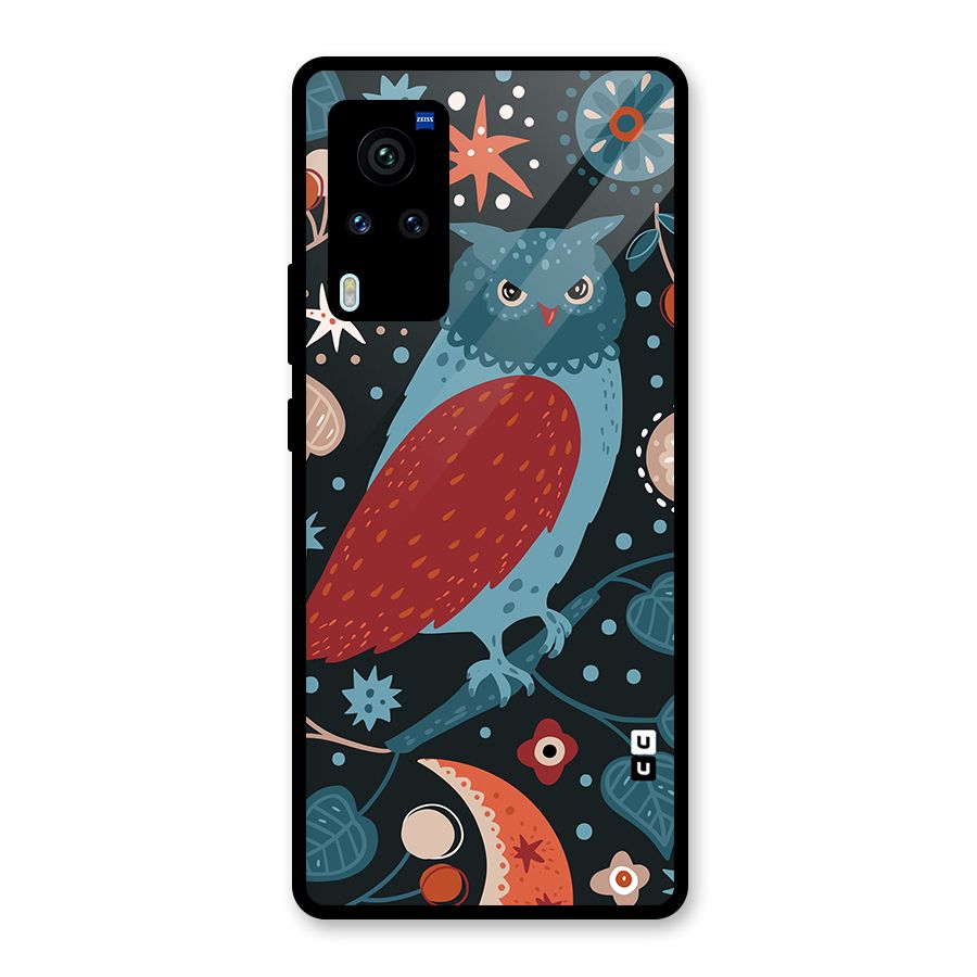 Nordic Arts Owl Glass Back Case for Vivo X60 Pro