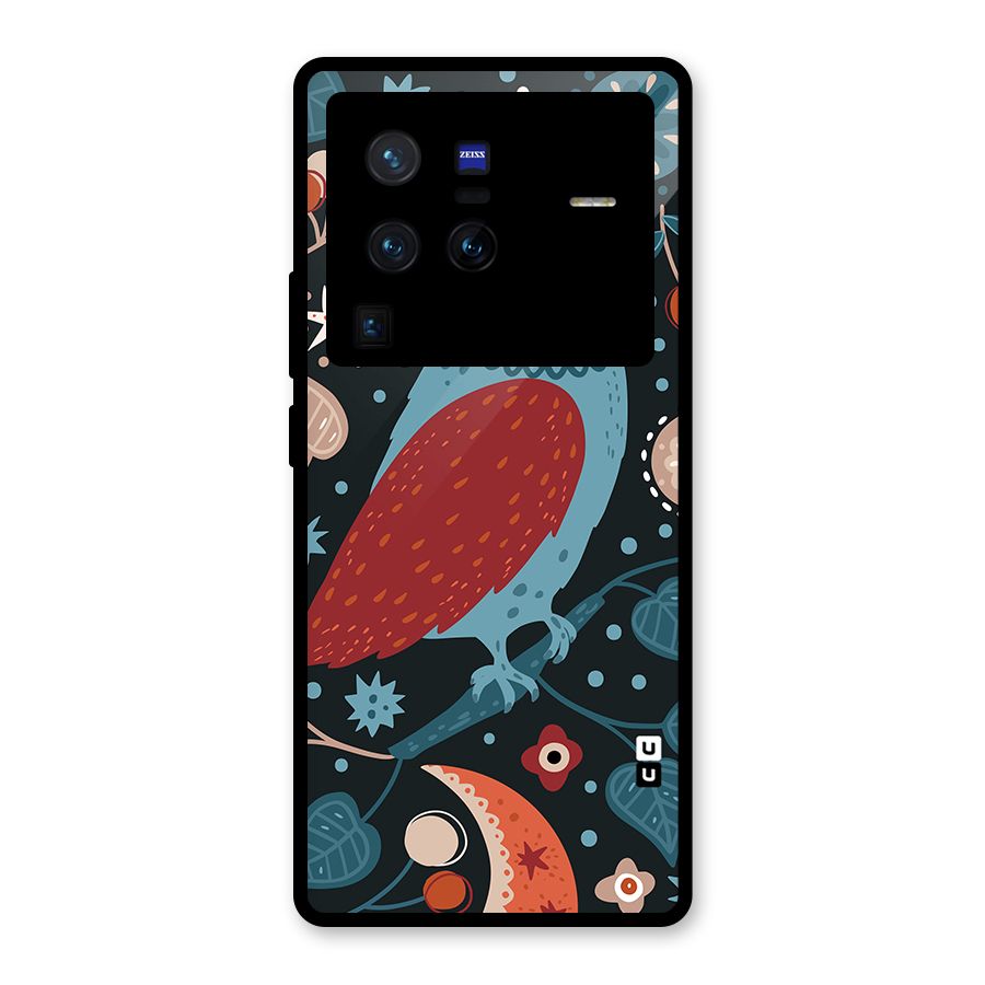 Nordic Arts Owl Glass Back Case for Vivo X80 Pro