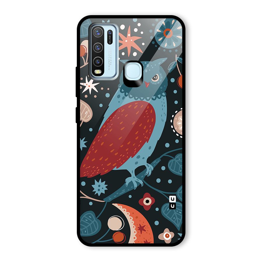Nordic Arts Owl Glass Back Case for Vivo Y50
