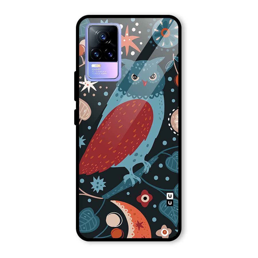 Nordic Arts Owl Glass Back Case for Vivo Y73