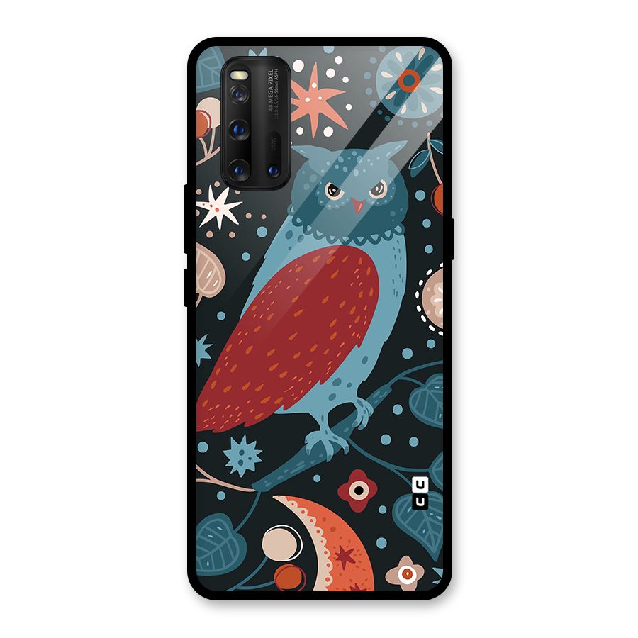 Nordic Arts Owl Glass Back Case for Vivo iQOO 3
