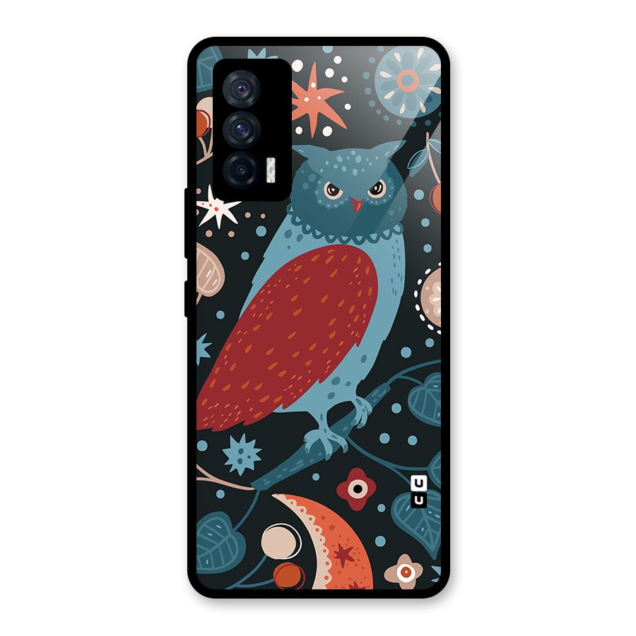 Nordic Arts Owl Glass Back Case for Vivo iQOO 7 5G