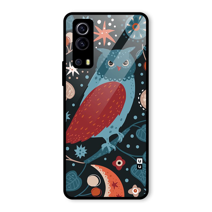 Nordic Arts Owl Glass Back Case for Vivo iQOO Z3