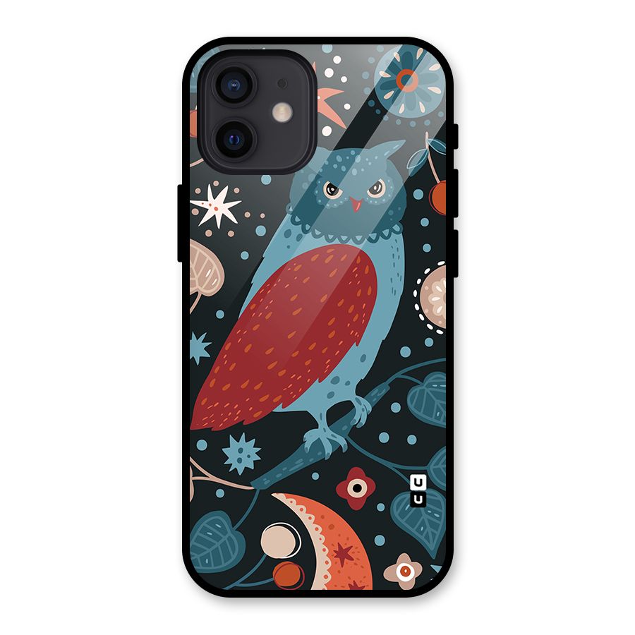 Nordic Arts Owl Glass Back Case for iPhone 12