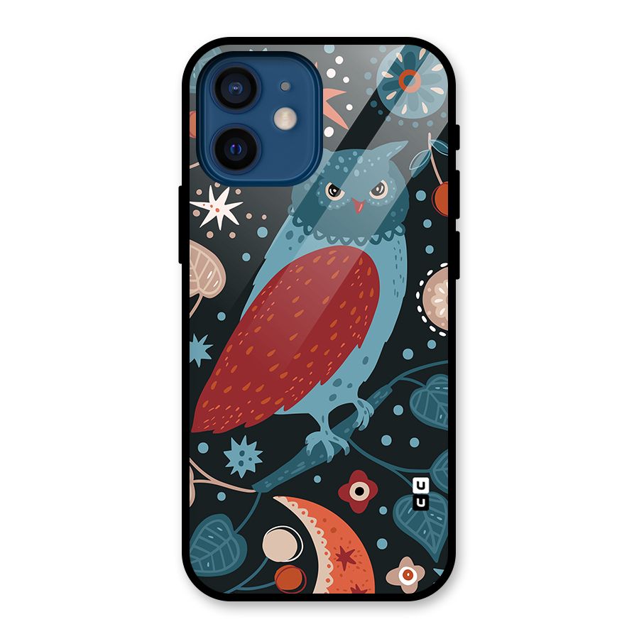Nordic Arts Owl Glass Back Case for iPhone 12 Mini