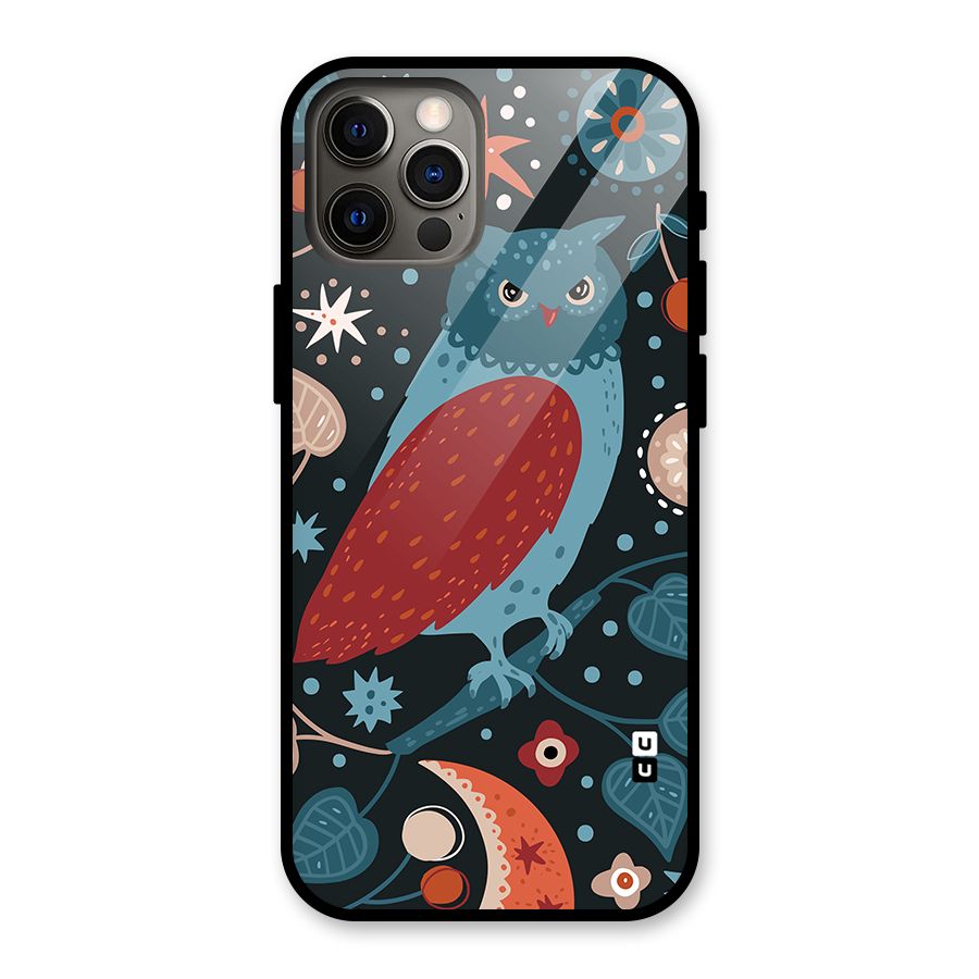 Nordic Arts Owl Glass Back Case for iPhone 12 Pro
