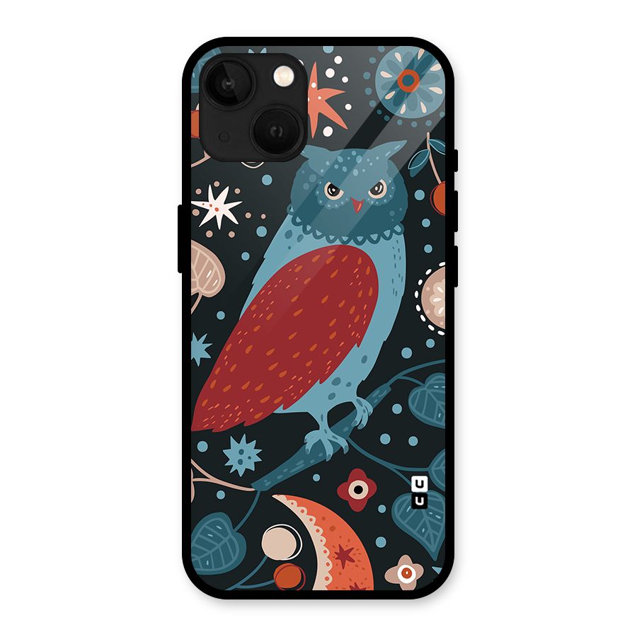 Nordic Arts Owl Glass Back Case for iPhone 13