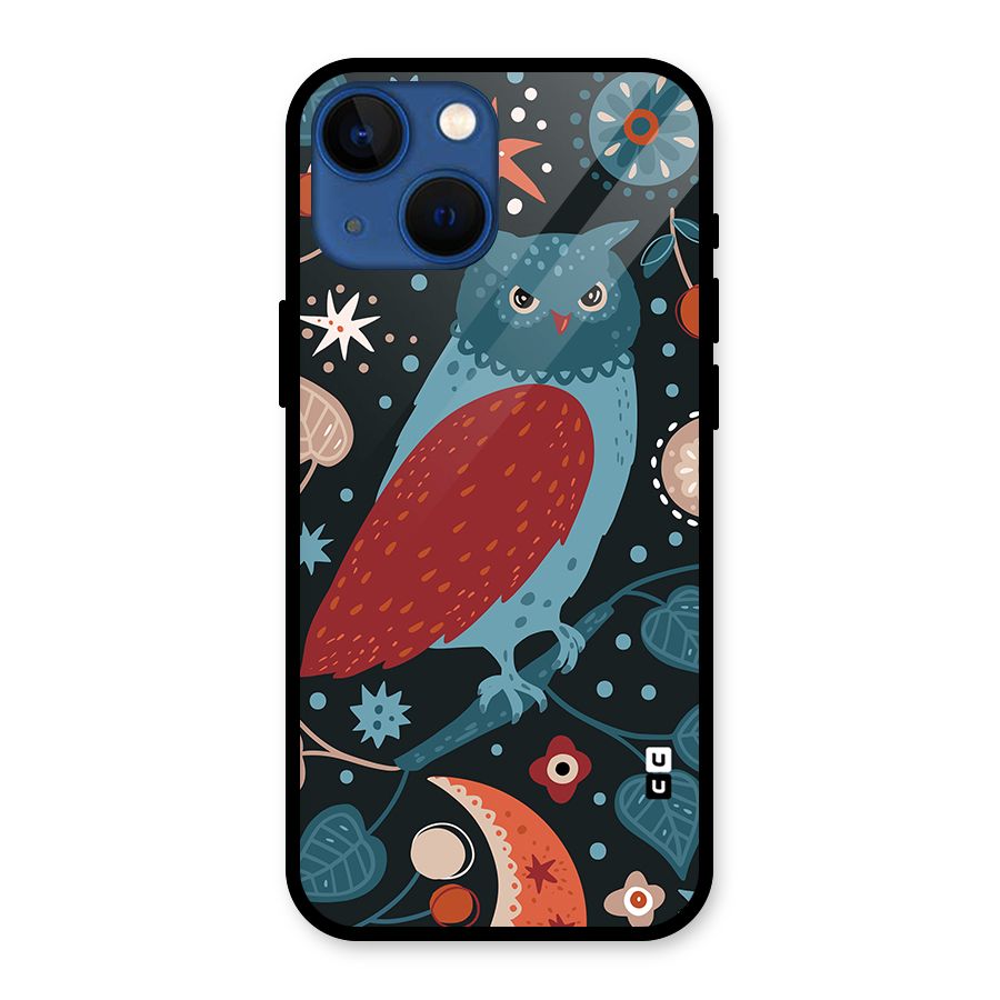 Nordic Arts Owl Glass Back Case for iPhone 13 Mini