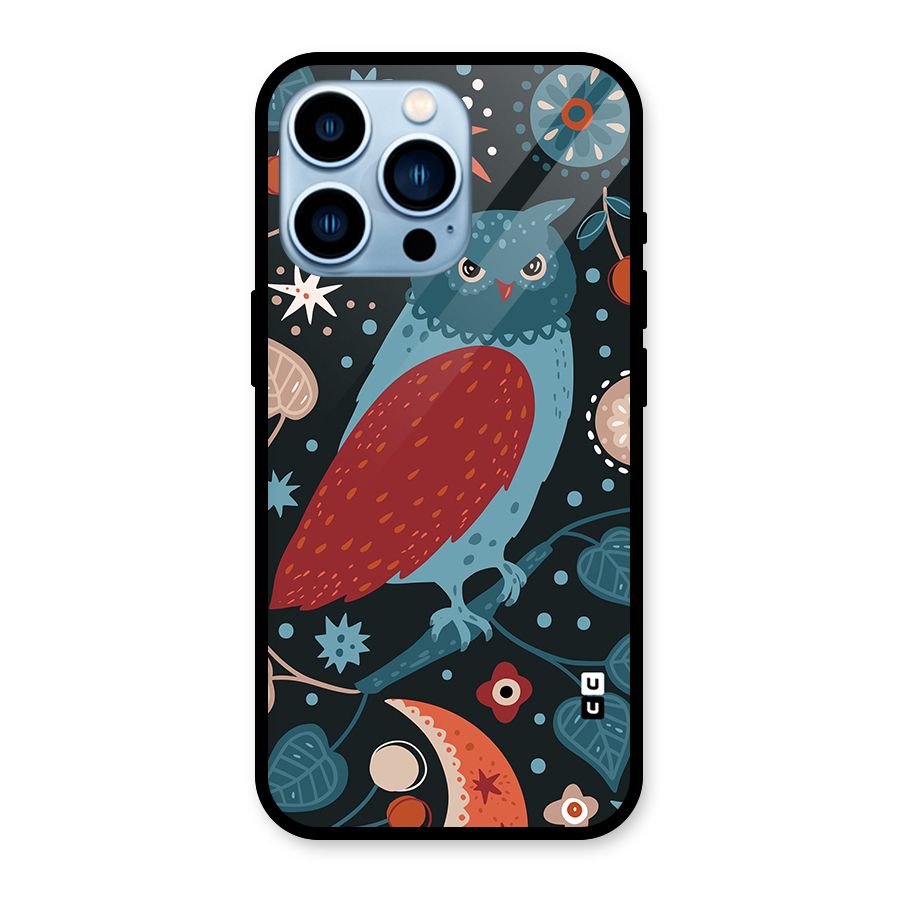 Nordic Arts Owl Glass Back Case for iPhone 13 Pro