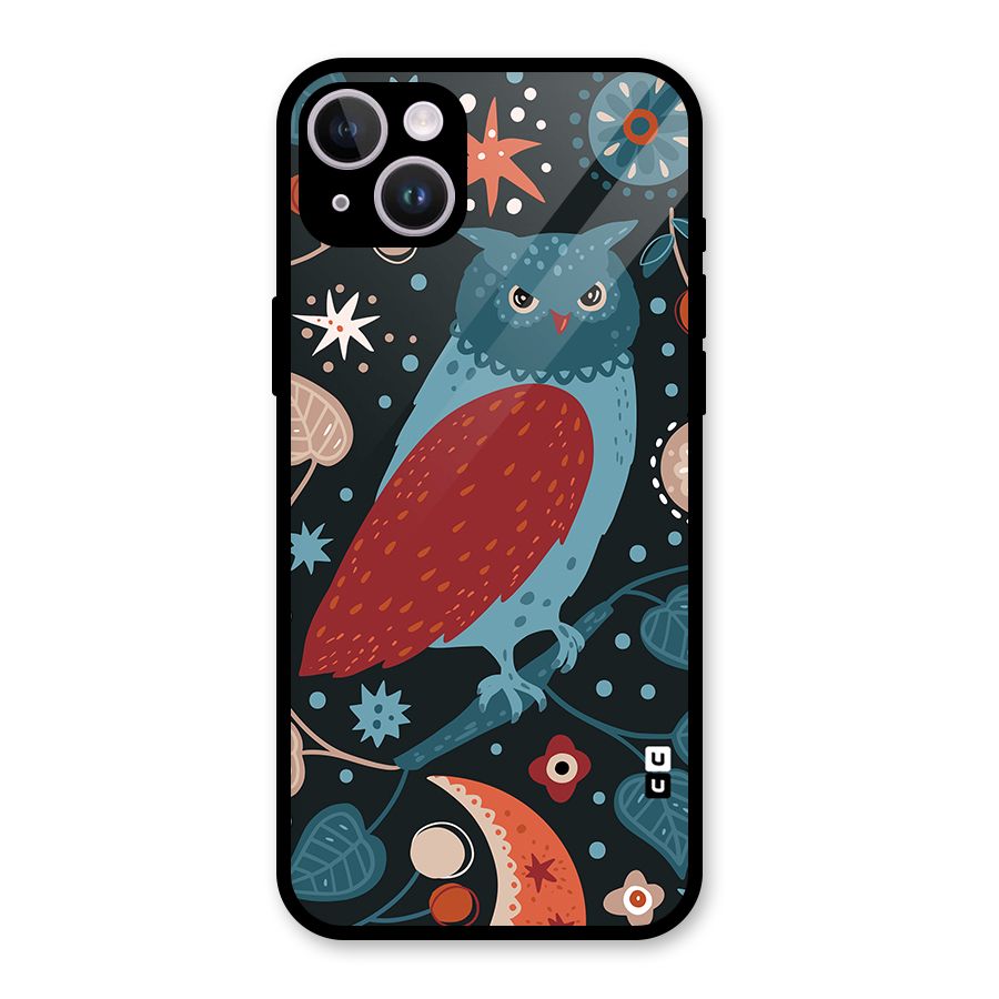 Nordic Arts Owl Glass Back Case for iPhone 14 Plus
