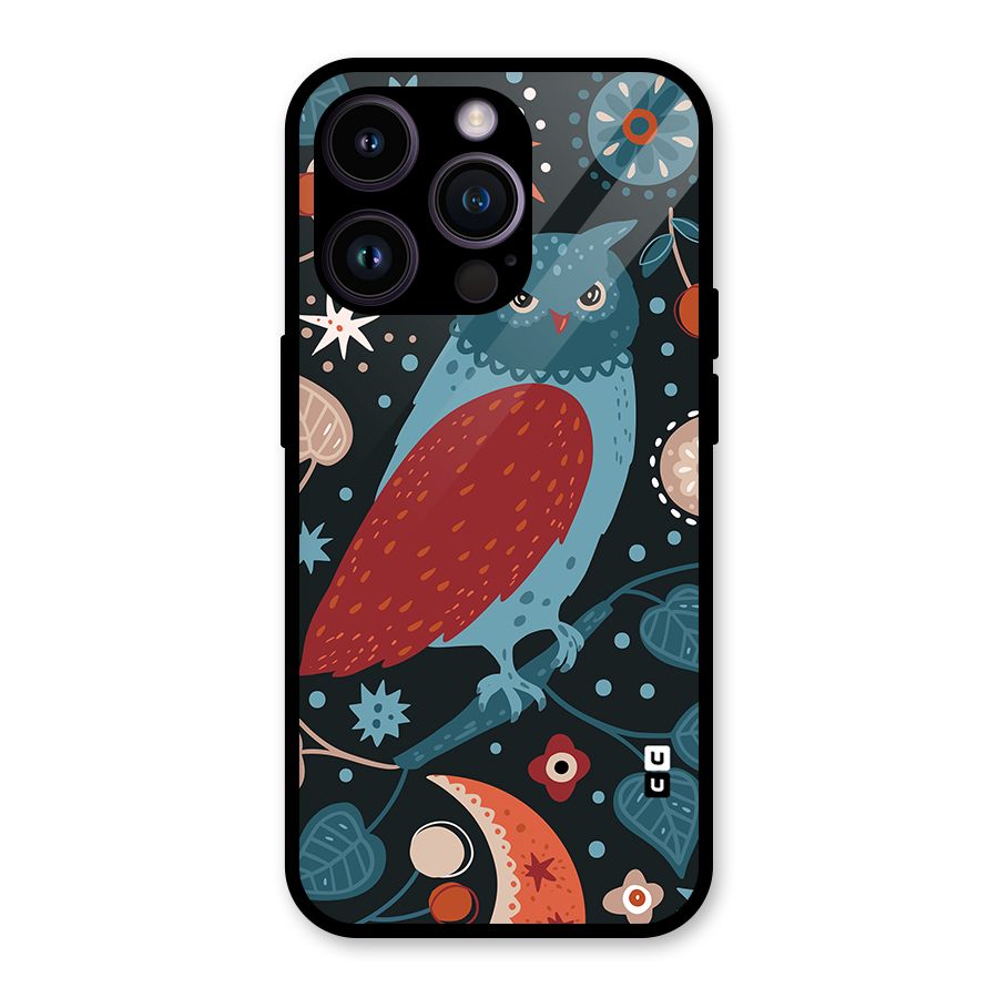 Nordic Arts Owl Glass Back Case for iPhone 14 Pro