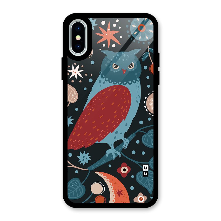 Nordic Arts Owl Glass Back Case for iPhone XS