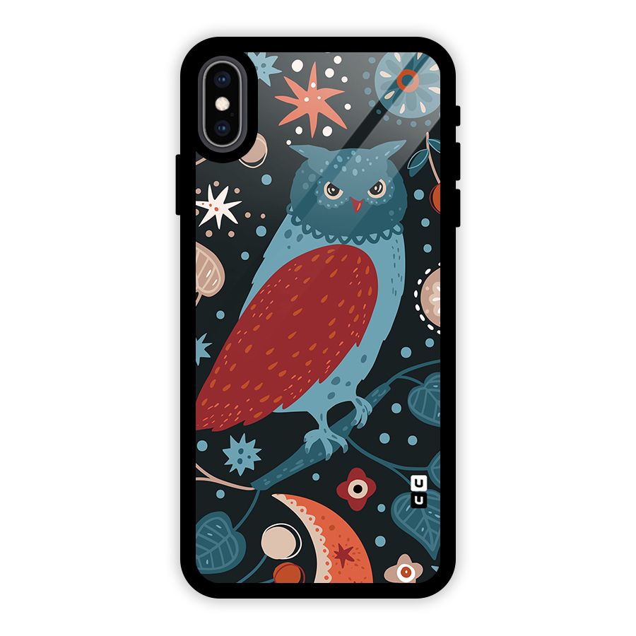 Nordic Arts Owl Glass Back Case for iPhone XS Max
