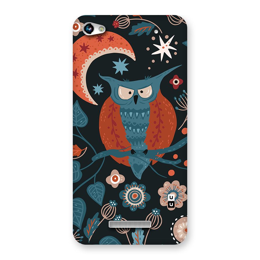 Nordic Arts Owl Moon Back Case for Canvas Hue 2 A316
