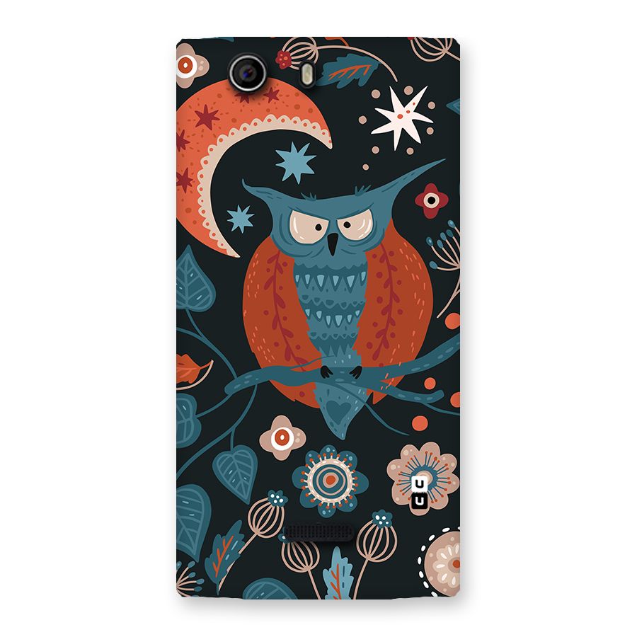 Nordic Arts Owl Moon Back Case for Canvas Nitro 2 E311