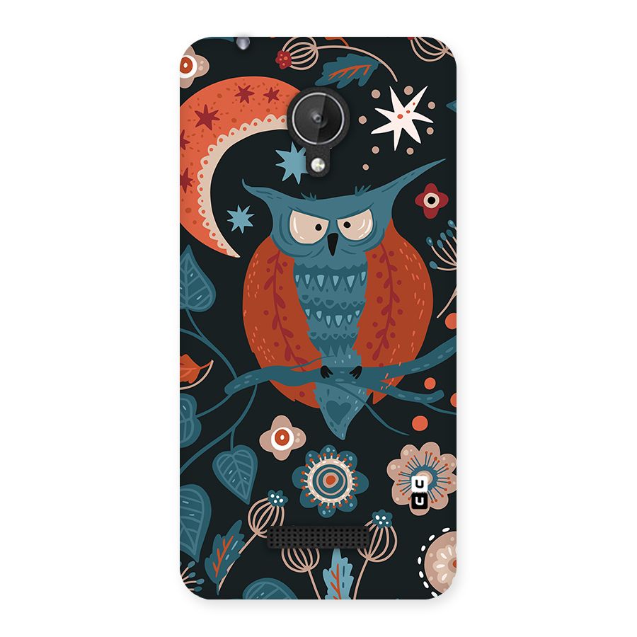 Nordic Arts Owl Moon Back Case for Canvas Spark Q380