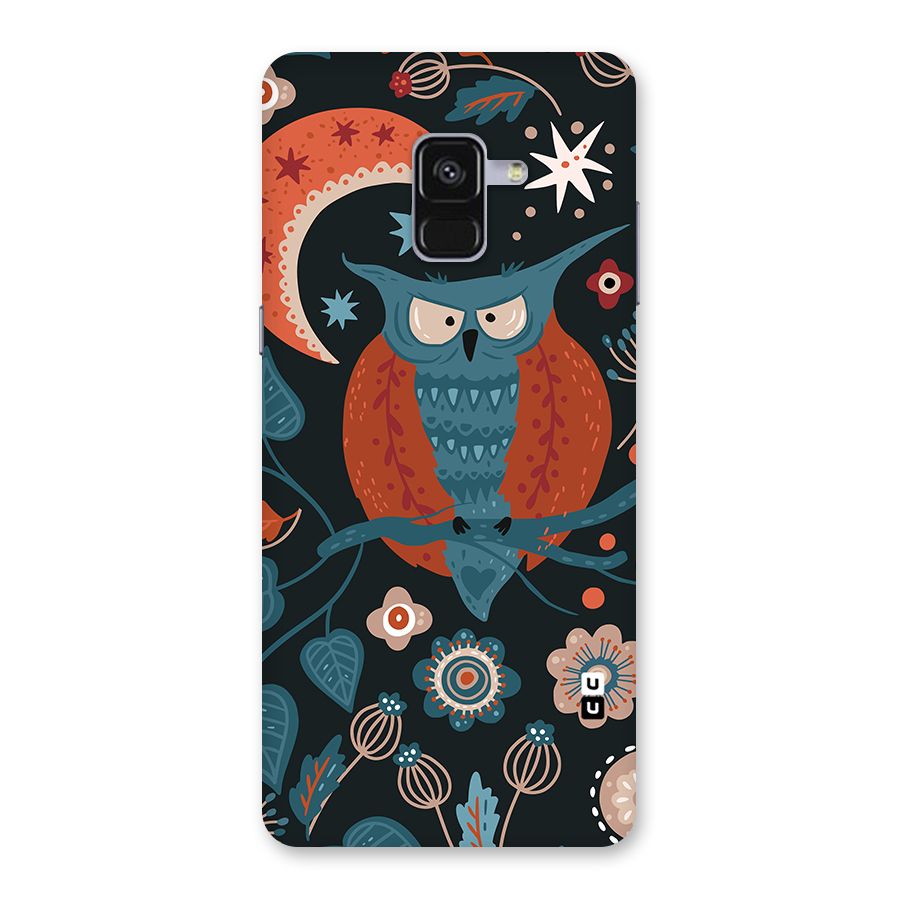 Nordic Arts Owl Moon Back Case for Galaxy A8 Plus